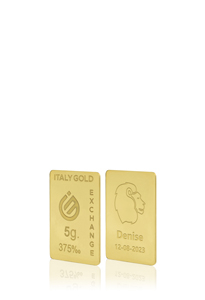 Gold ingots Star Signs - Leo- 9Kt - 5gr - Gift Idea Star Signs - IGE Gold